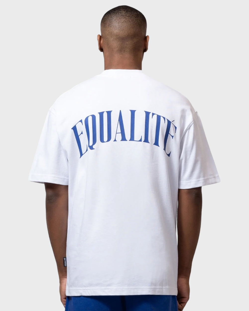Equalité Oliver Oversized T-shirt Wit/Blauw