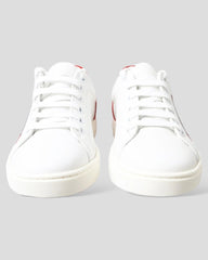 Dolce & Gabbana Wit Rood Leren Sneakers