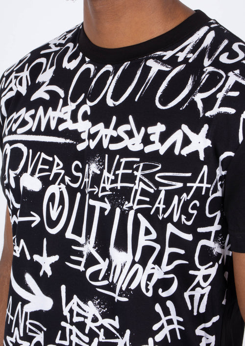 Versace Jeans Couture graffiti T-shirt Black