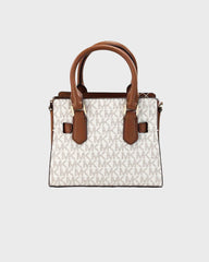 Michael Kors Hamilton XS Small Vanilla PVC Leather Satchel Crossbody Bag Purse
