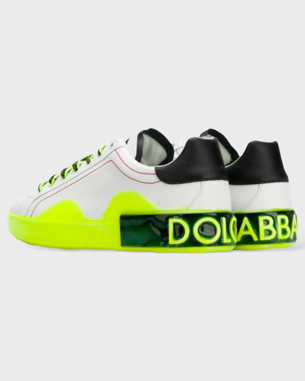 Dolce & Gabbana Witgele Leren Sneakers