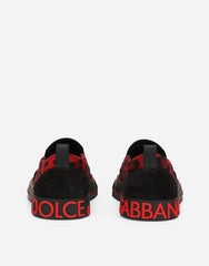 Dolce & Gabbana Rood Zwart Luipaard Loafers Sneakers