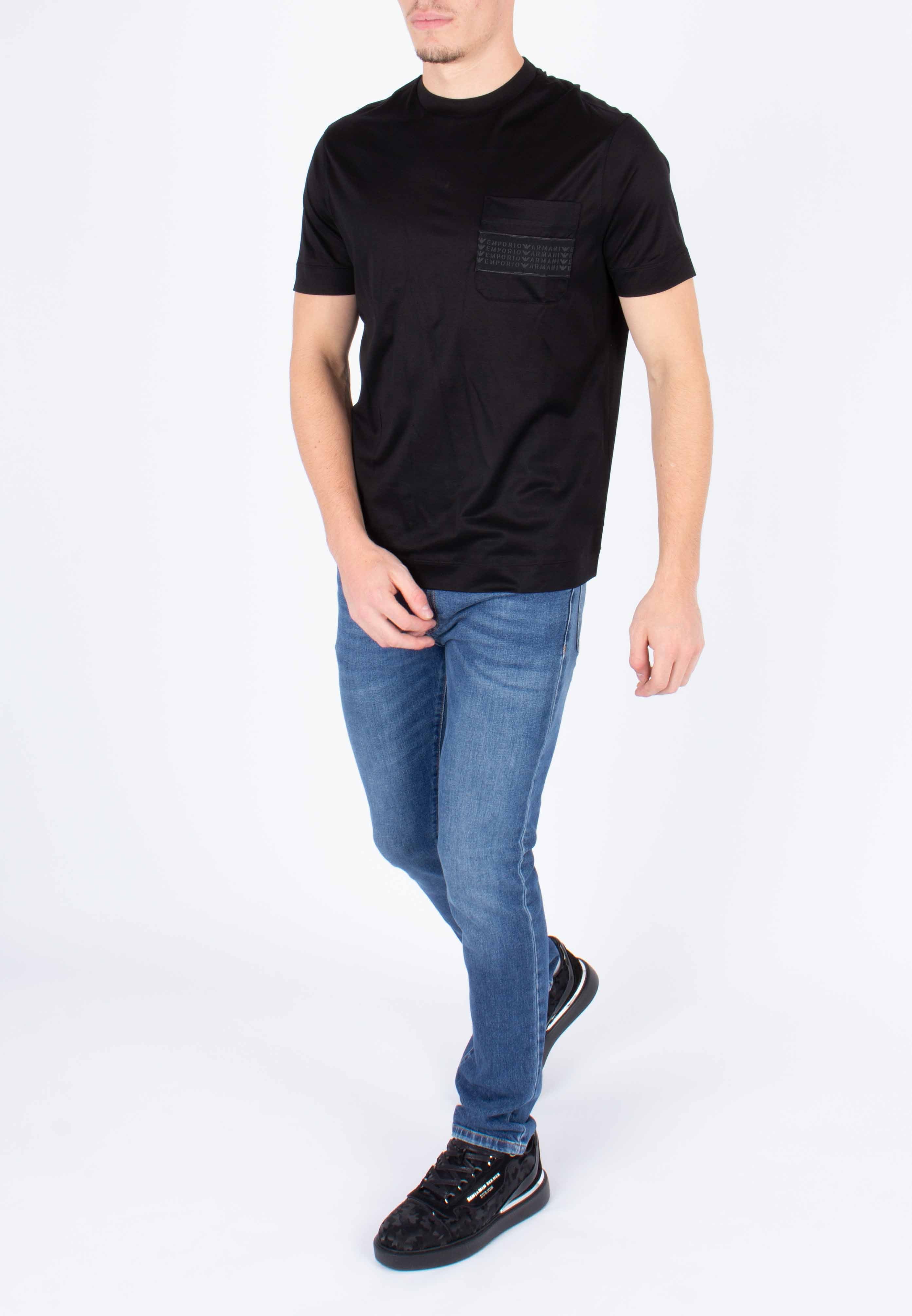 Emporio Armani Zwart T-shirt met Zak
