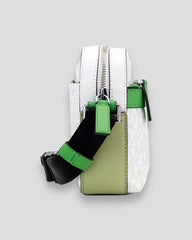 Michael Kors Cooper Small Bright White Palm Signature PVC Utility Crossbody Bag