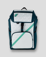 Michael Kors Signature Cooper Sport Flap Lagoon Large Backpack Bookbag Bag