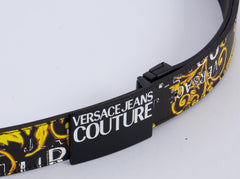 Versace Jeans Couture REVERSIBLE LOGO COUTURE BELT Black+White
