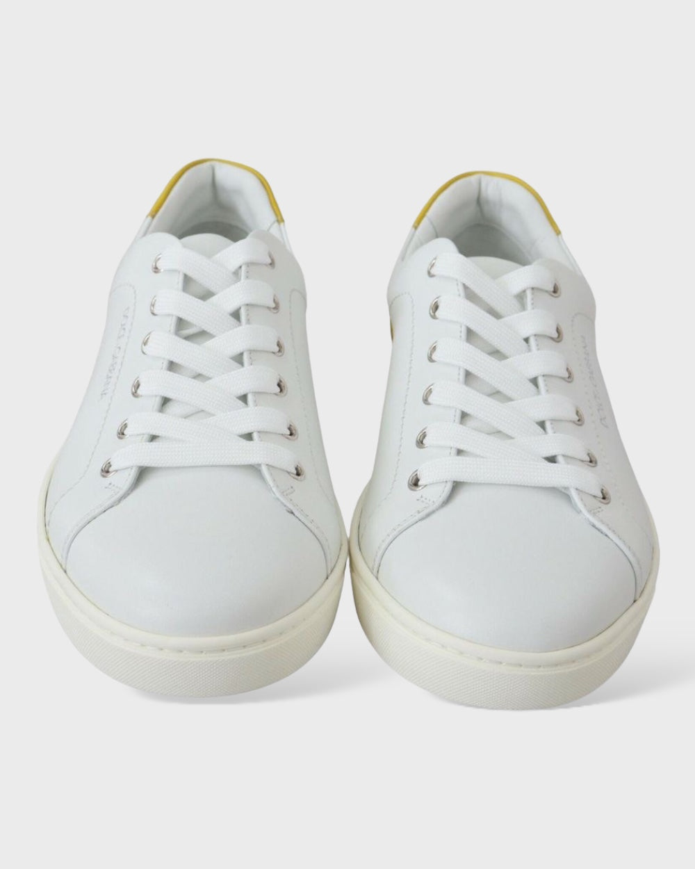 Dolce & Gabbana White Leather Di Calfskin Sneaker