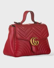 Gucci Red Leather Di Calfskin Crossbody Bag
