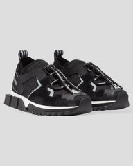 Dolce & Gabbana Zwarte Mesh Sneakers