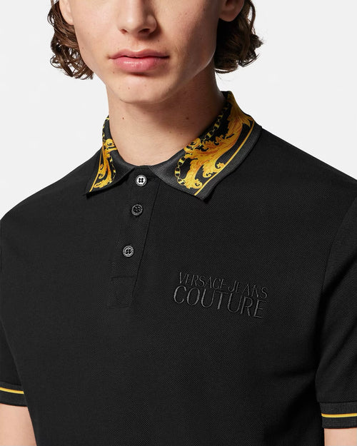 Versace Jeans Couture Polo Baroque Black