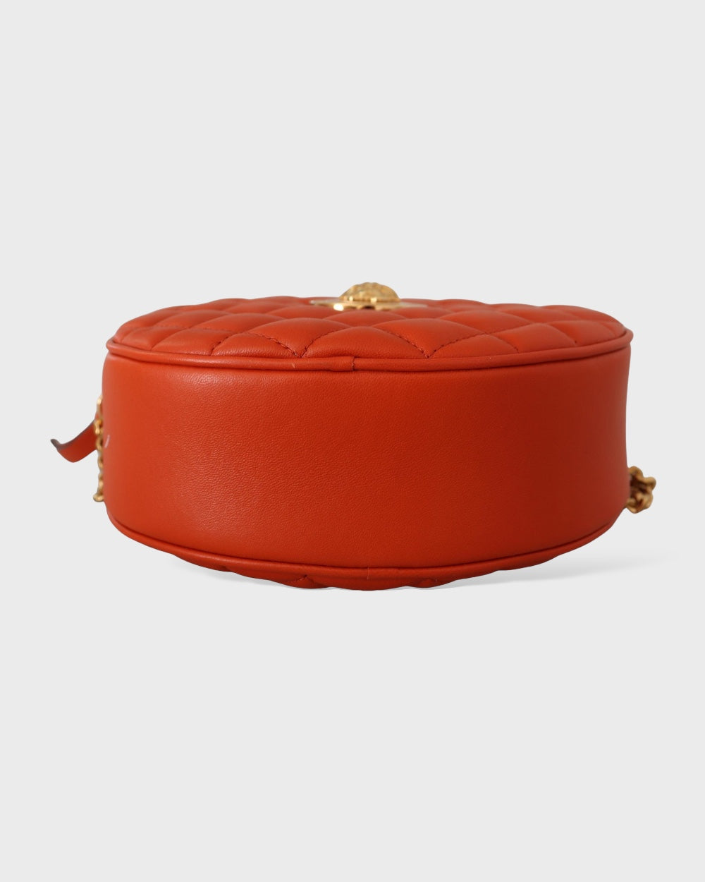 Versace Red Nappa Leather Medusa Round Crossbody Bag