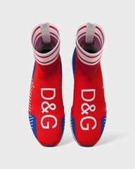 Dolce & Gabbana Blauw Rood Sneakers Sokken