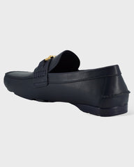 Versace Blauw Kalfsleren Loafers