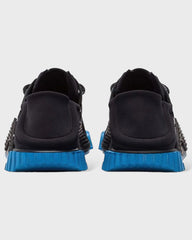 Dolce & Gabbana Zwarte Blauwe Stoffen Veters NS1 Sneakers