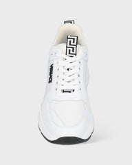 Versace White Calf Leather Sneakers