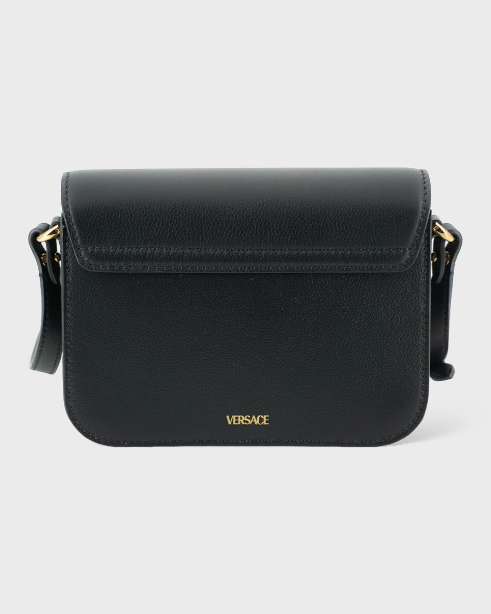 Versace Black Calf Leather Shoulder Bag