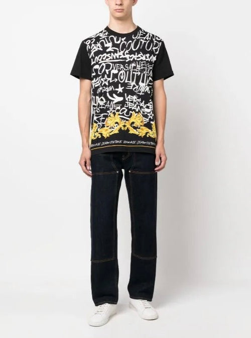 Versace Jeans Couture graffiti T-shirt Black