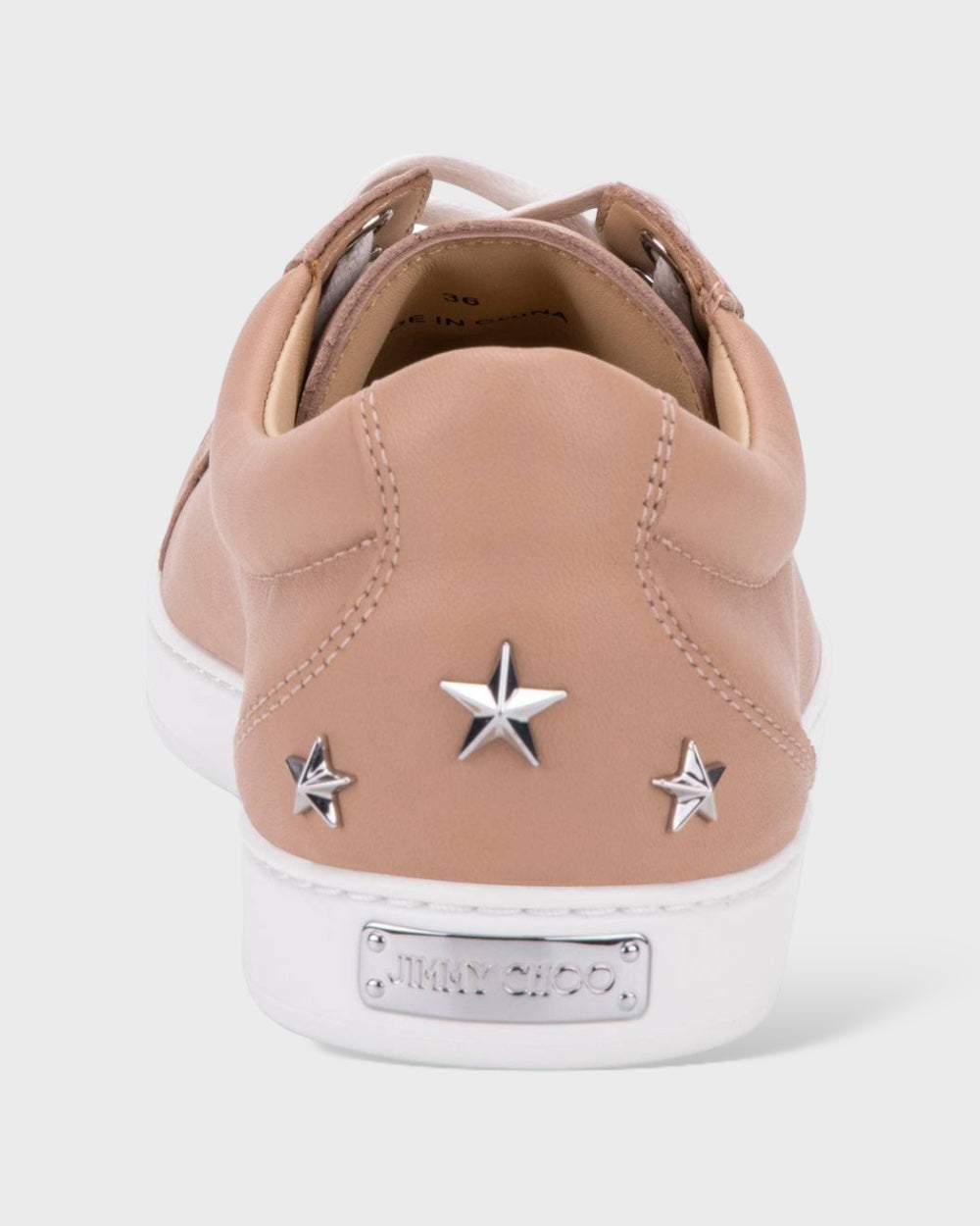 Jimmy Choo Powder Pink Leather Cash Sneakers