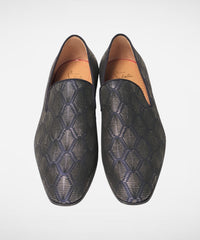 Christian Louboutin Navy/Nero Colannaki Flat Tissu Shoes