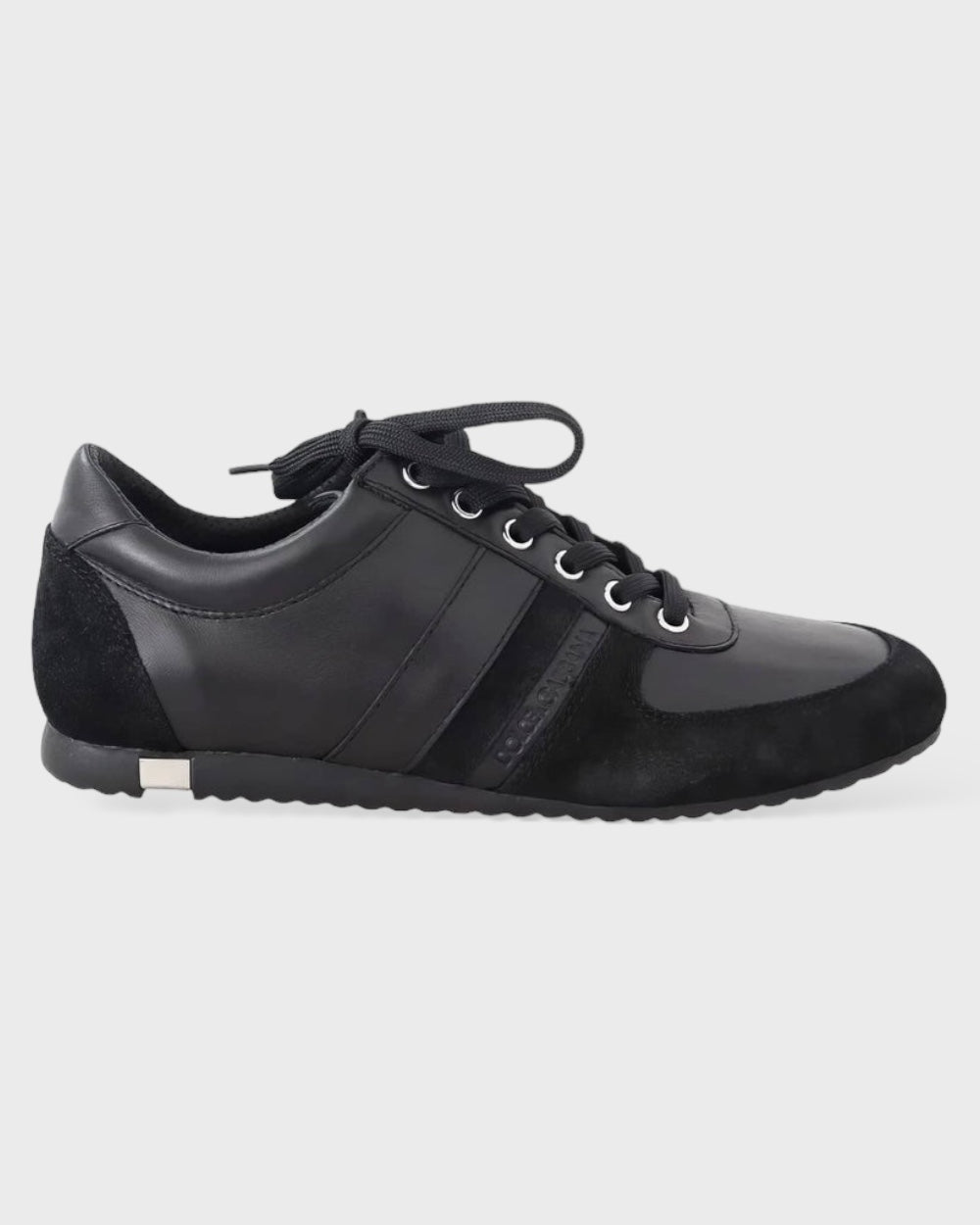 Dolce & Gabbana Black Logo Leather Casual Sneakers Shoes