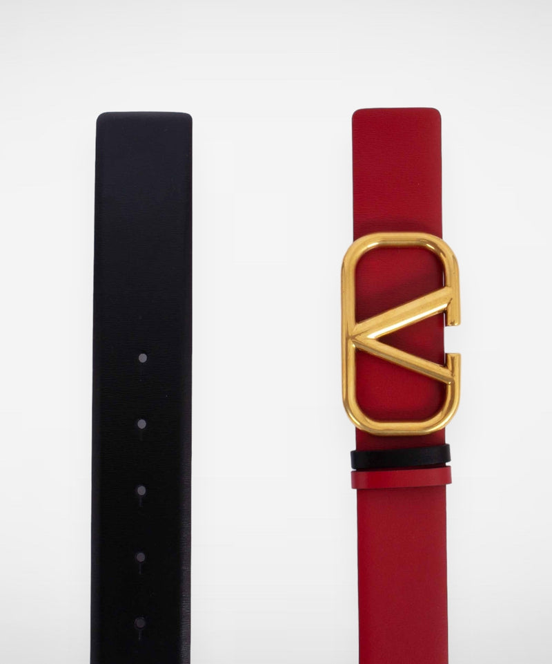 Valentino Cintura Reversible Belt Black/Red