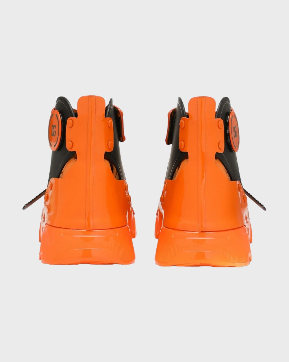 Dolce & Gabbana Oranje Multi Panel Hoge Sneakers