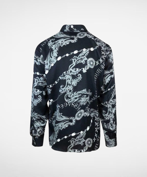 Versace Jeans Couture Overhemd met barokprint grijs