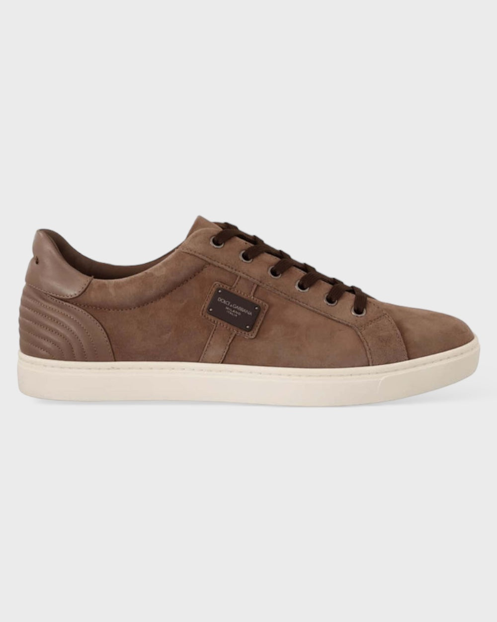 Dolce & Gabbana Brown Suede Leather Sneakers Shoes