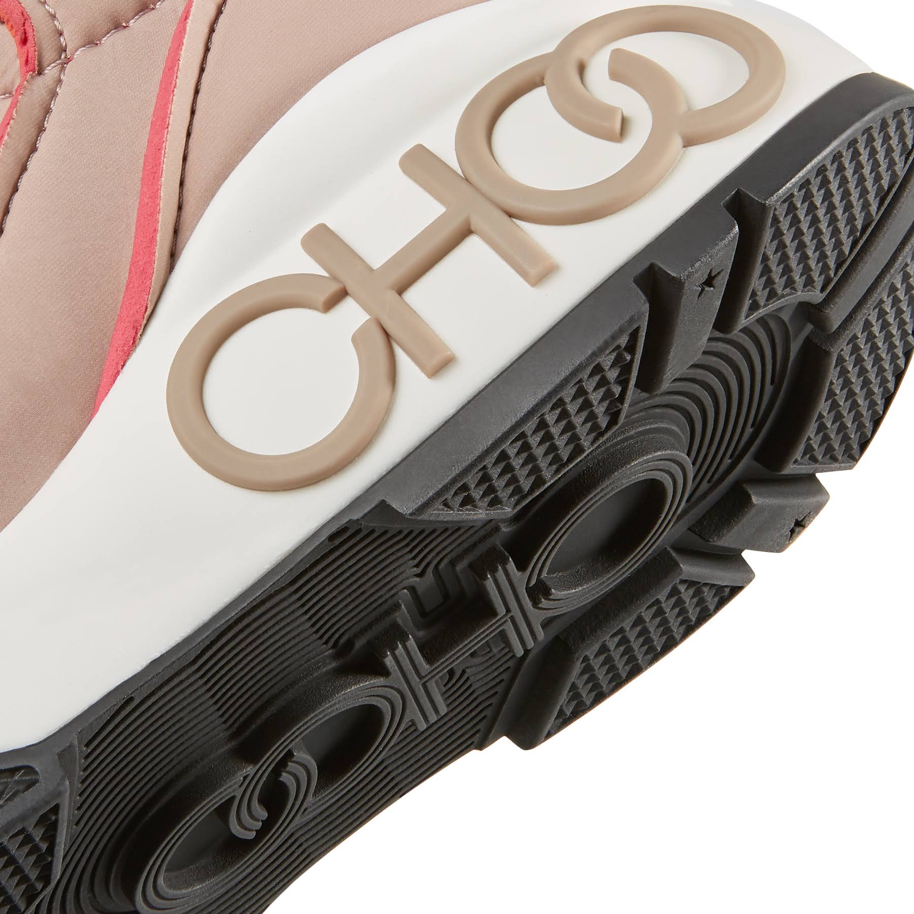 Jimmy Choo Ballet Pink and Red Raine Sneakers