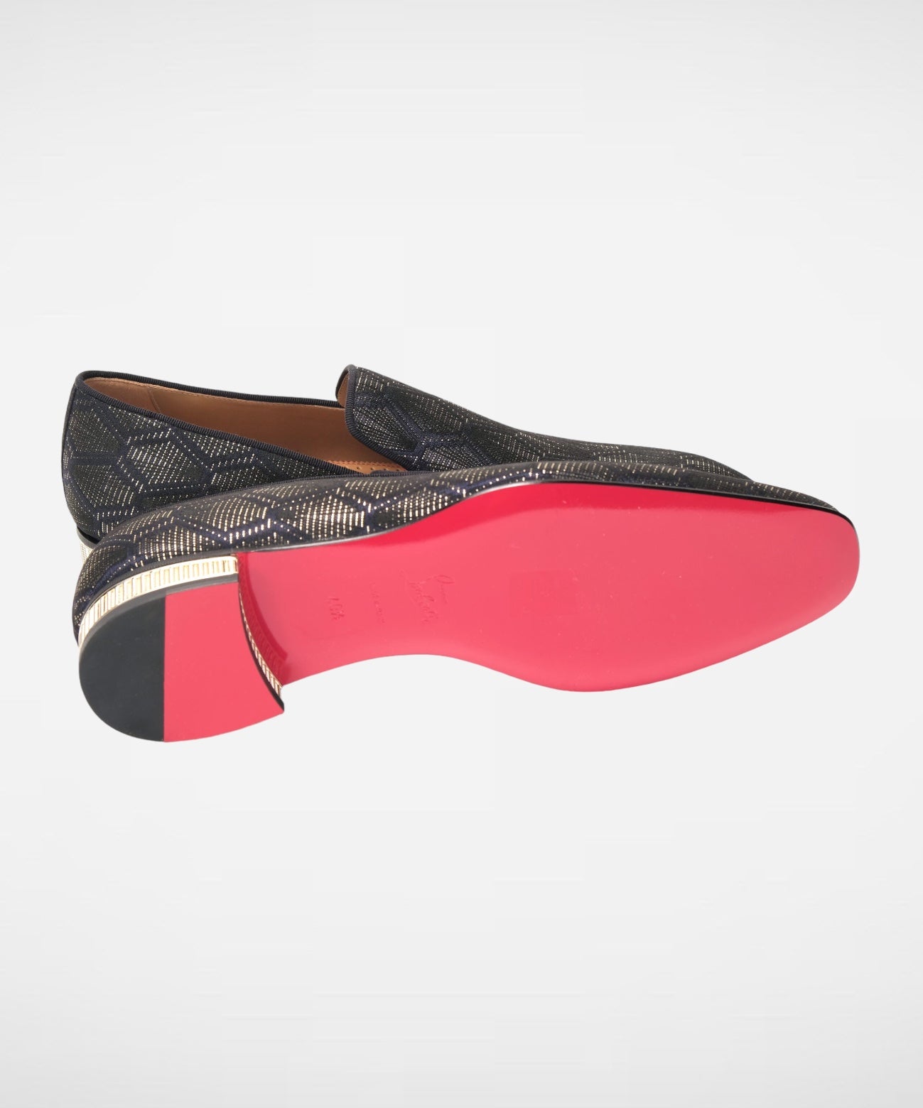Christian Louboutin Navy/Nero Colannaki Flat Tissu Shoes
