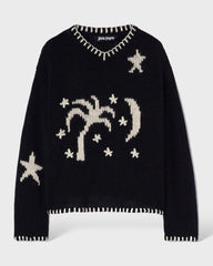 Palm Angels Black Wool Sweater