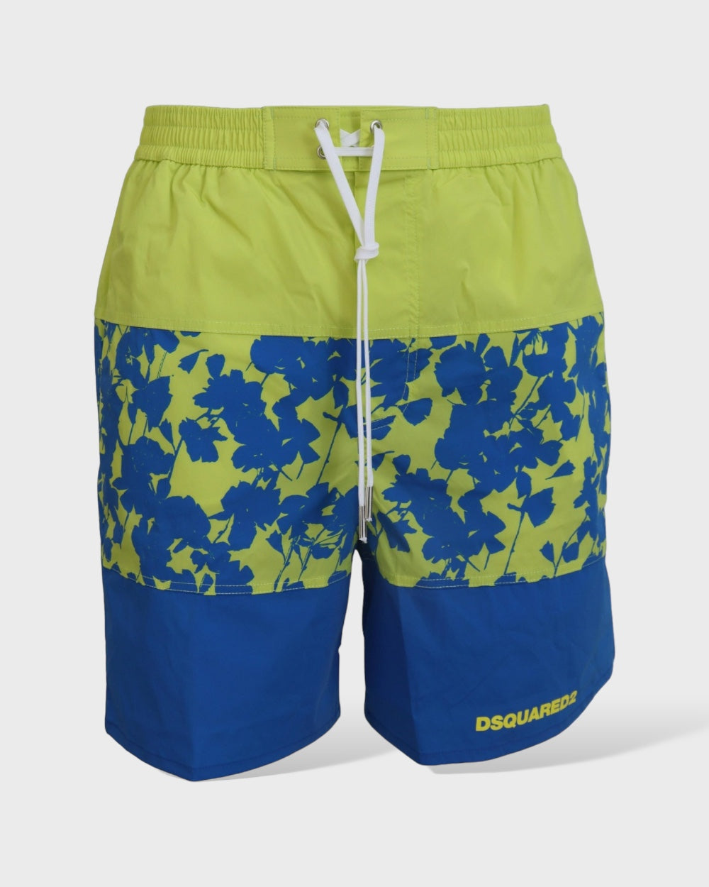 Dsquared² Blue Green Logo Print Men Beachwear Shorts Swimwear