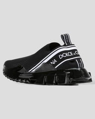 Dolce & Gabbana Zwarte Instap Dames Lage Sneakers