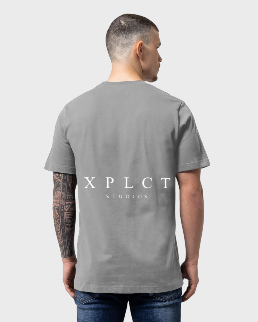XPLCT Studios Mono T-shirt 2.0 Licht Grijs