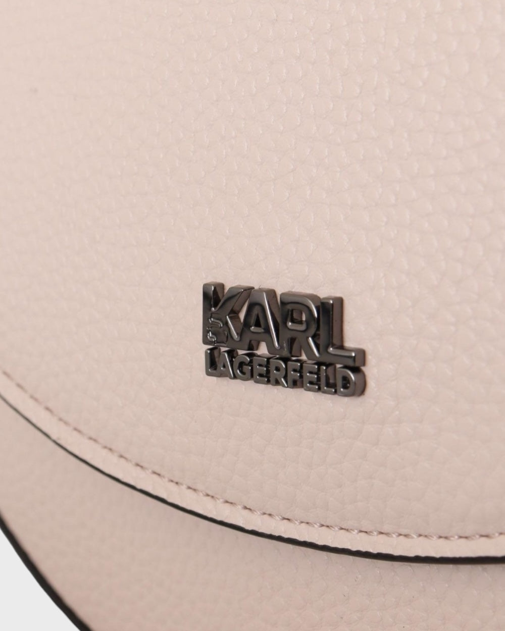 Karl Lagerfeld Light Pink Mauve Leather Shoulder Bag
