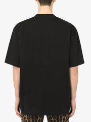 Dolce & Gabbana Black Logo Cotton Crewneck T-shirt