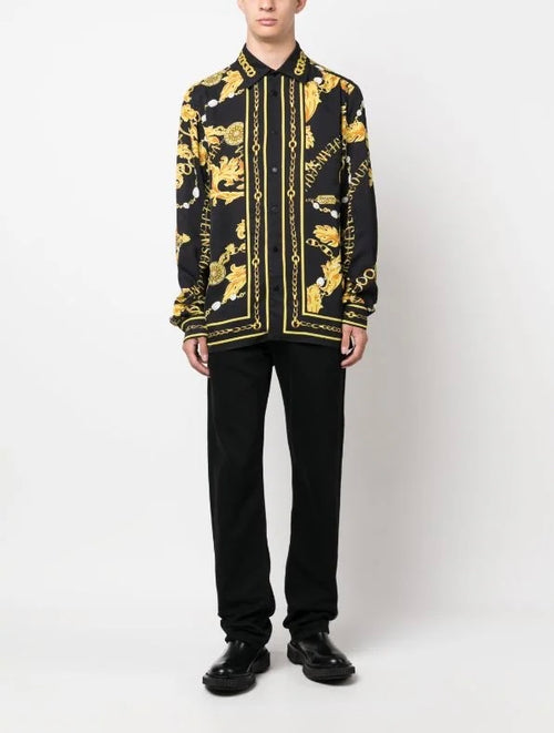 Versace Jeans Couture Overhemd Met Barokprint Gold/Black