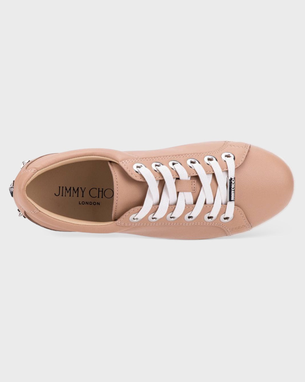 Jimmy Choo Powder Pink Leather Cash Sneakers