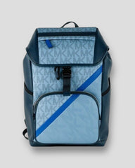 Michael Kors Signature Cooper Sport Flap Chambray Large Backpack Bookbag Bag