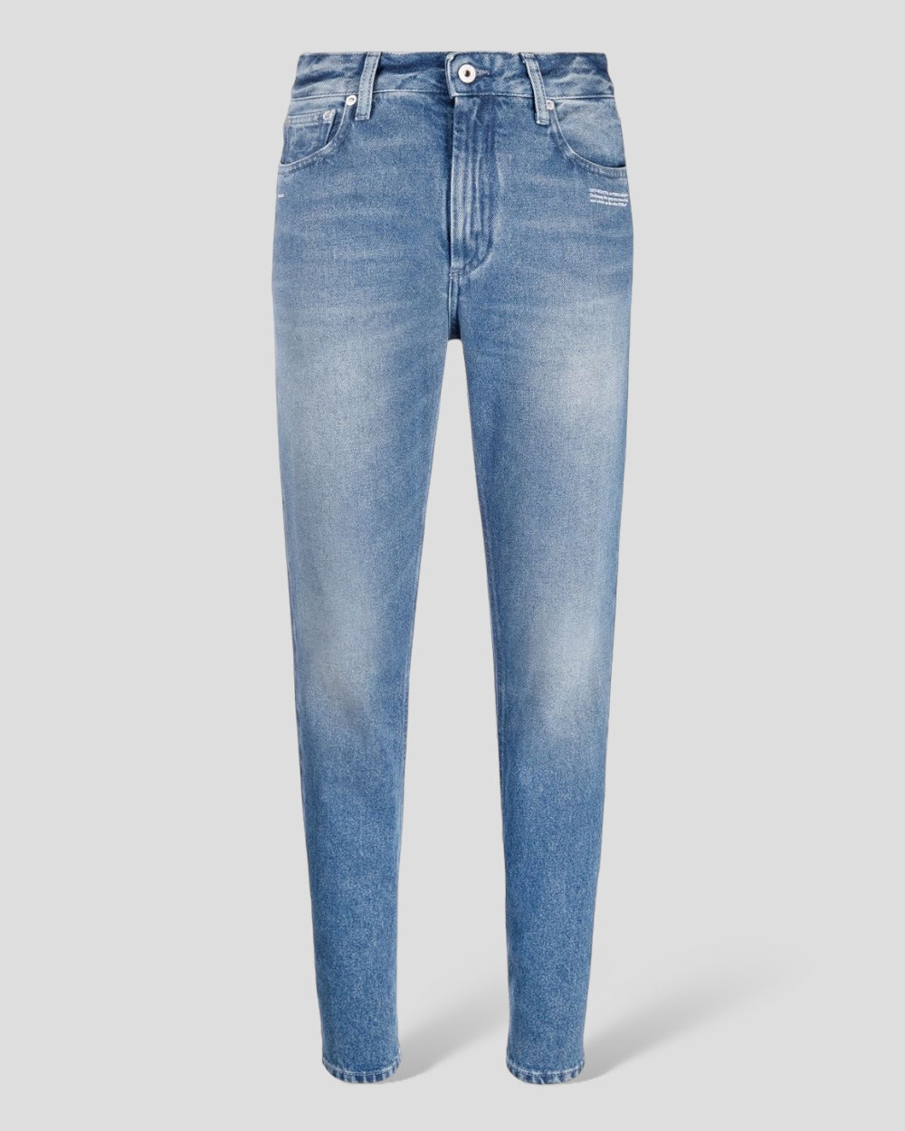 Off-White Blue Cotton Jeans & Pant