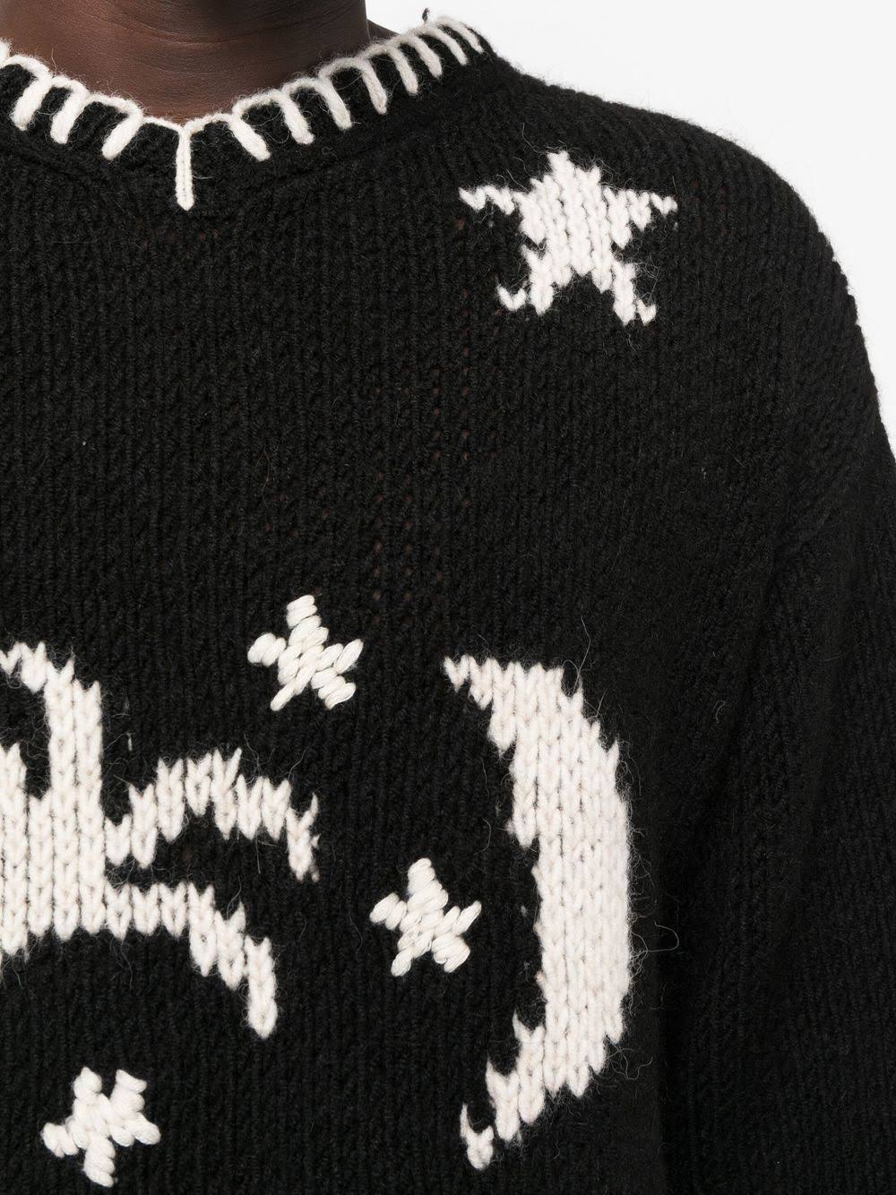 Palm Angels Black Wool Sweater