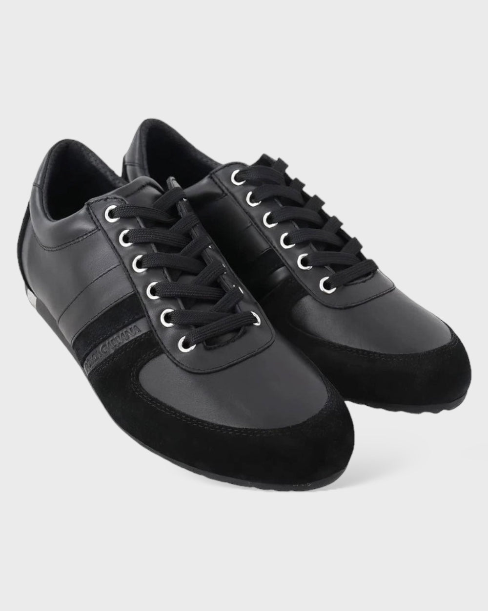 Dolce & Gabbana Zwarte Leren Casual Sneakers