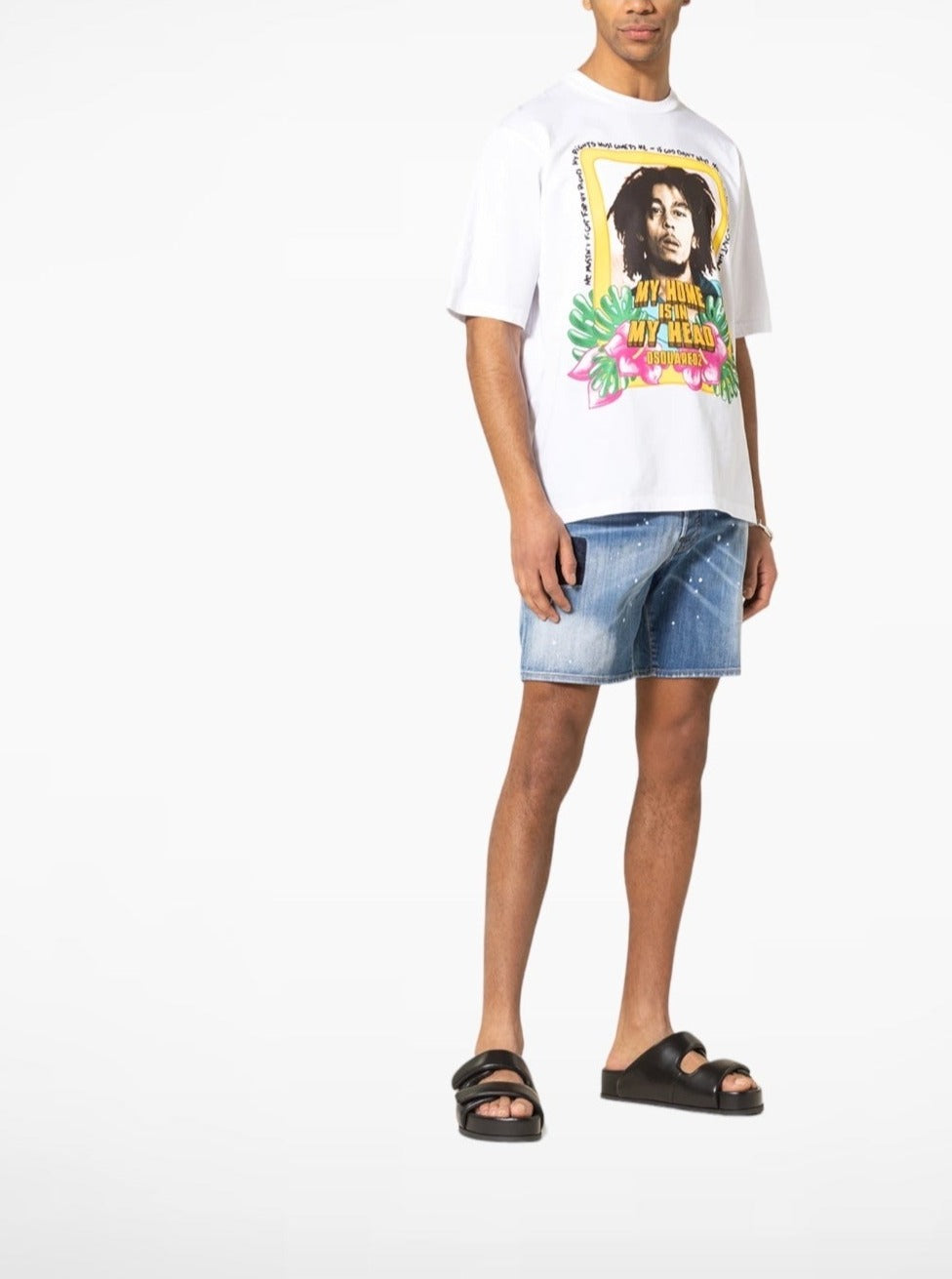 Dsquared2 Übergroßes Bob Marley T-Shirt