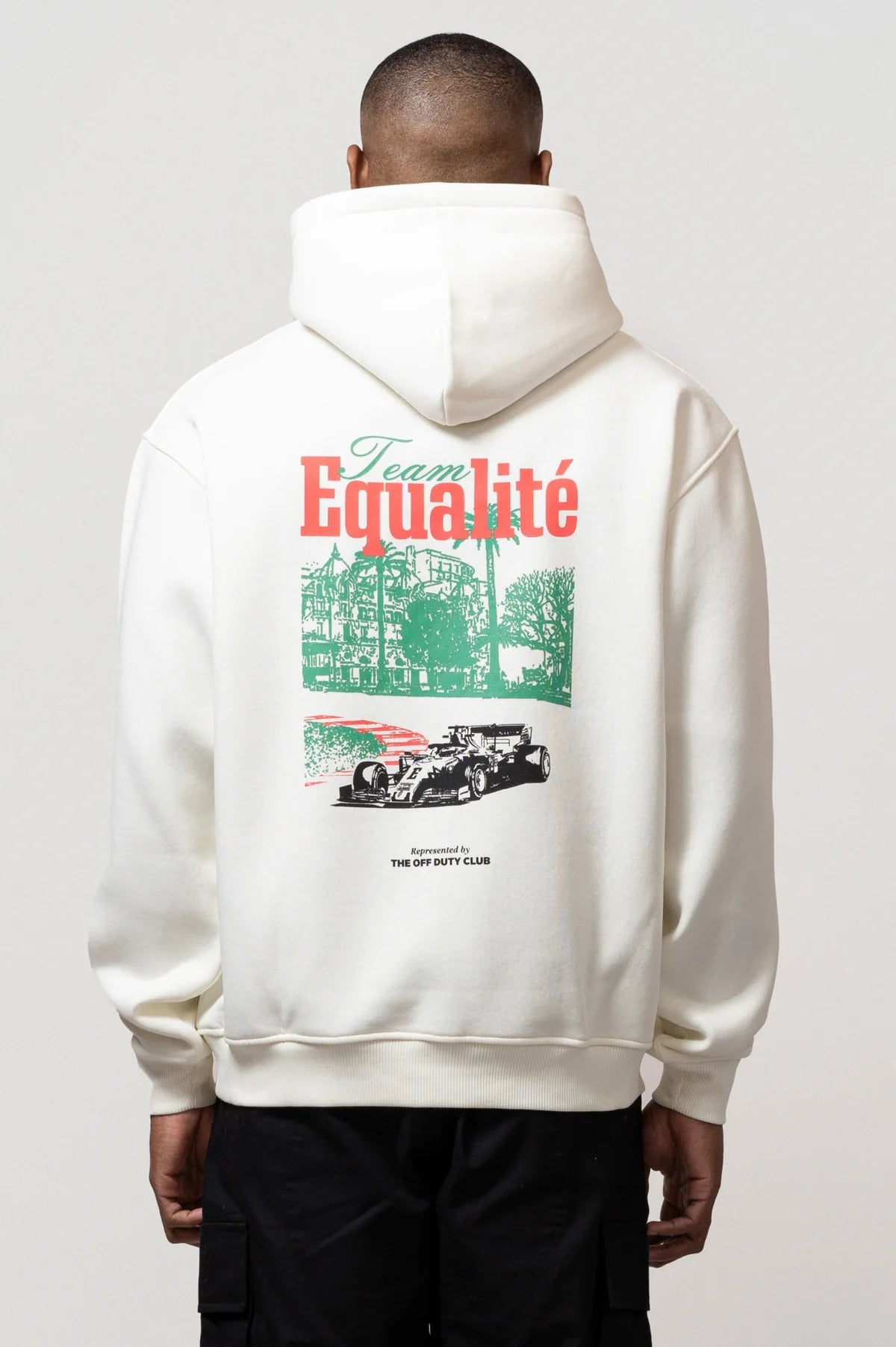 Equalité Front runner Oversized Hoodie Off-white