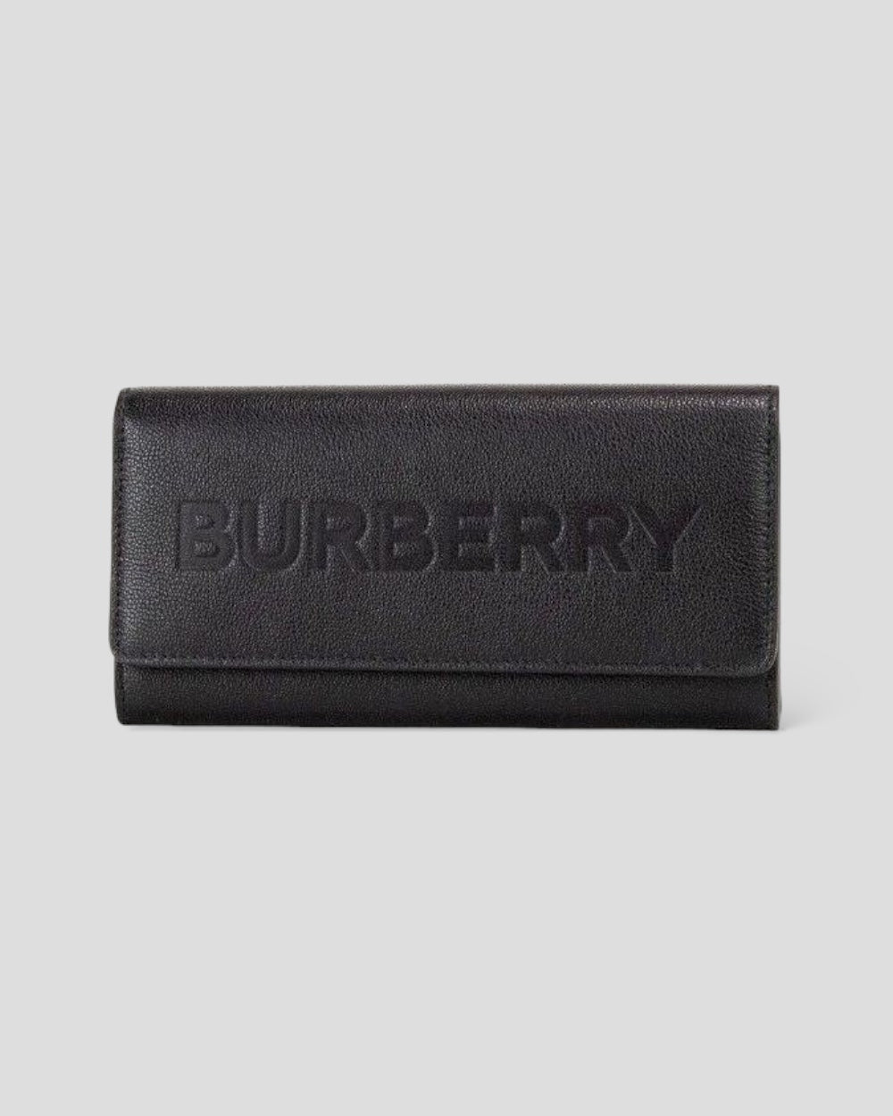Burberry Porter Zwarte Portemonnee met Geëtst Logo