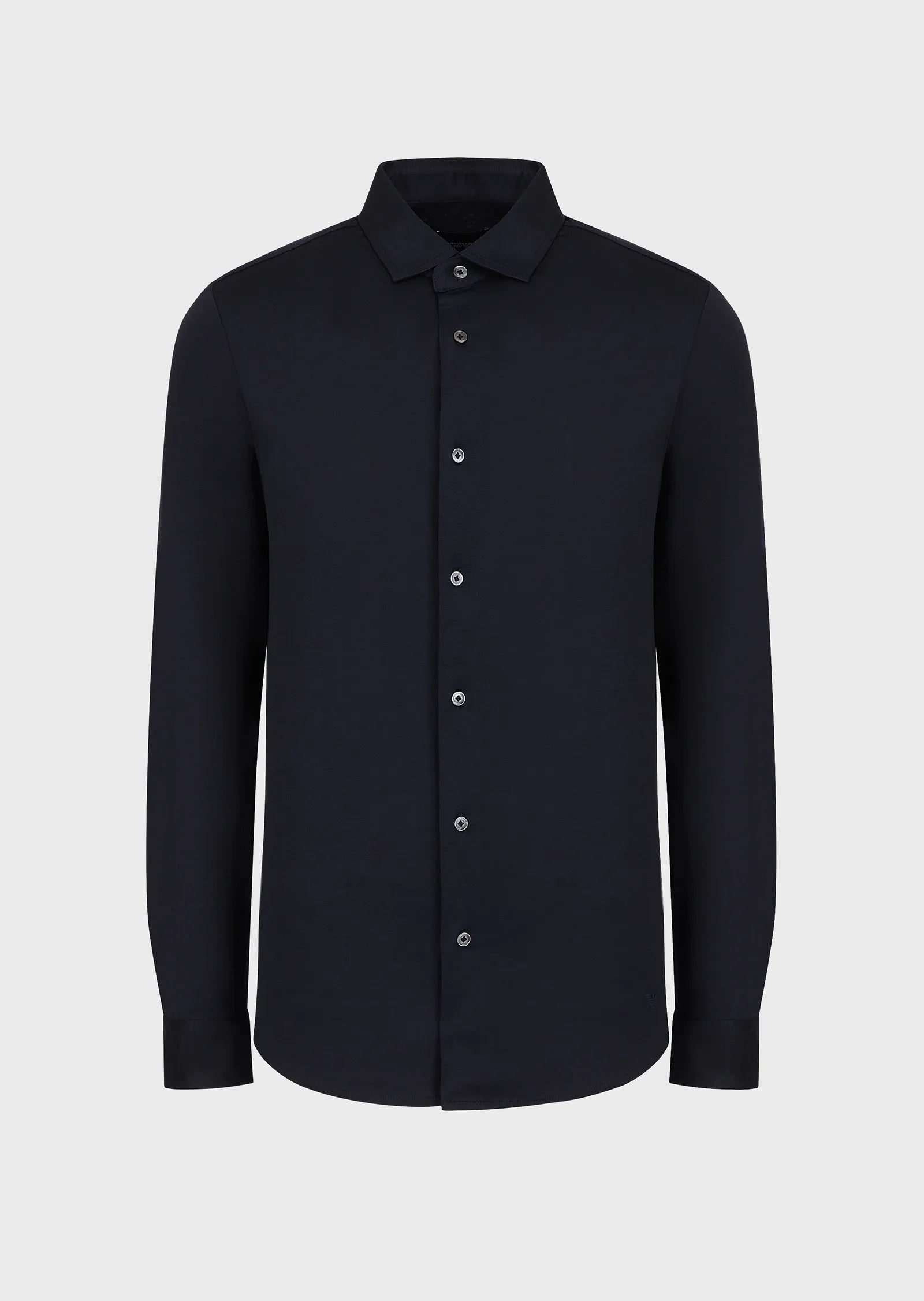 Emporio Armani Tencel-blend Shirt Blue-Navy