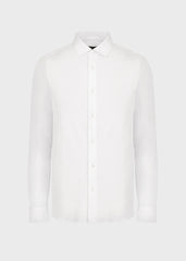 Emporio Armani Hemd aus Tencel-Mischung Weiß