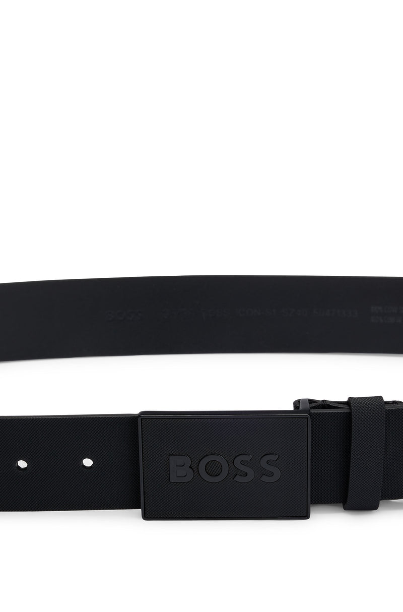 Hugo Boss Belt Italian Leather Black