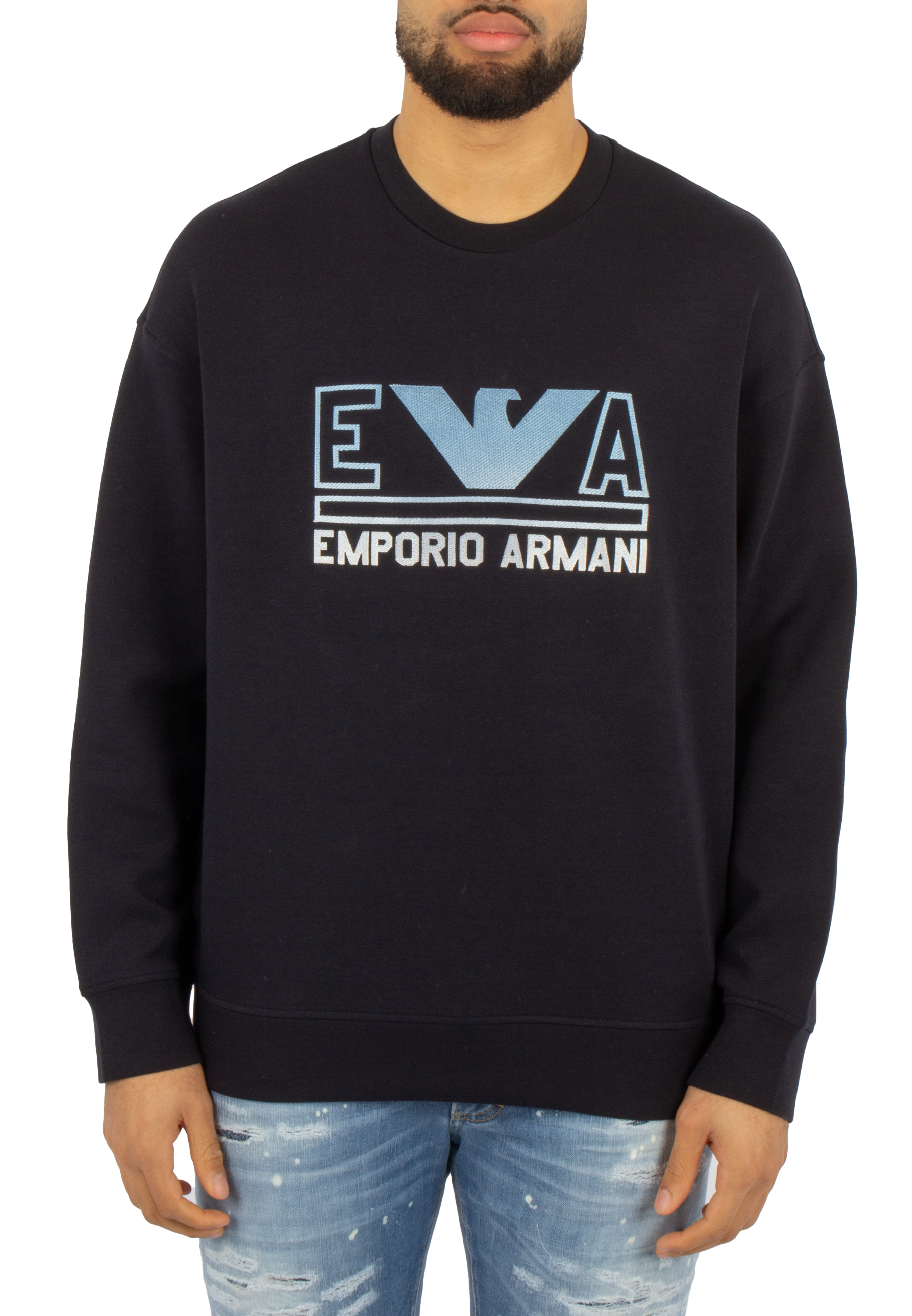 Emporio Armani Sweatshirt Navy logo Blue