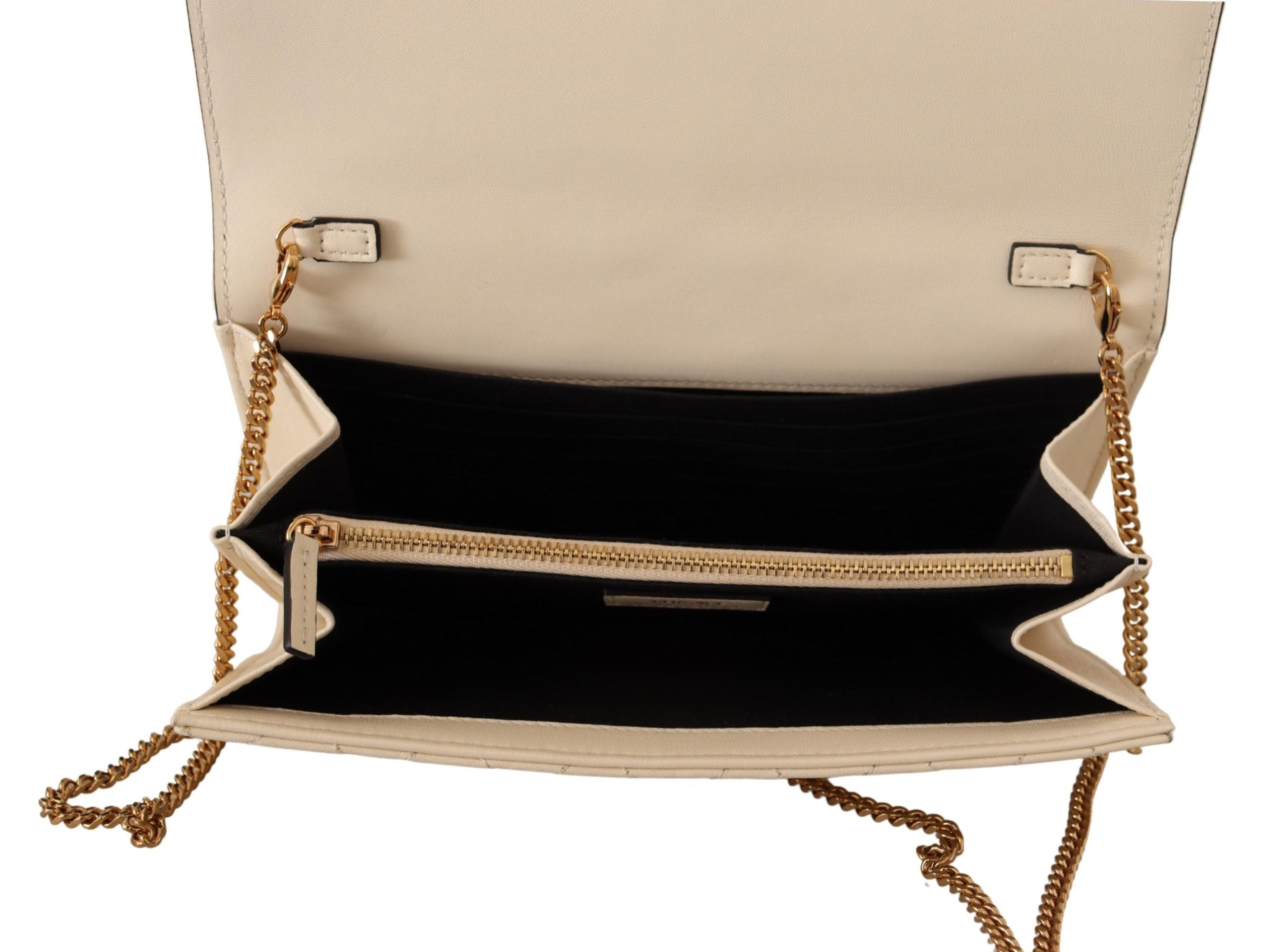Versace White  Nappa Leather Medusa Evening Bag